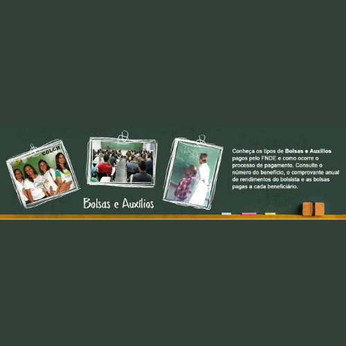 Página de bolsas no Portal FNDE (Fundo Nacional de Desenvolvimento da Educação)
