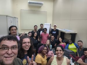 grupo dos petianos junto ao tutor